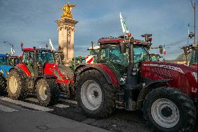 Farmers Protest in Front Of The National Assembly - Paris