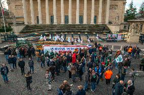 Farmers Protest in Front Of The National Assembly - Paris