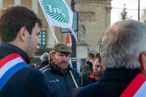 Farmers Protest in Front Of The National Assembly - Paris