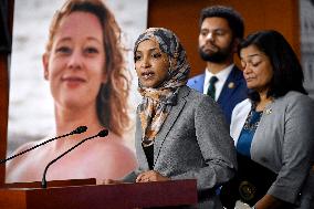 Rep. Ihlan Omar  news conference on the fatal shooting of Renee Nicole Good