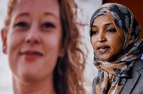 Rep. Ihlan Omar  news conference on the fatal shooting of Renee Nicole Good