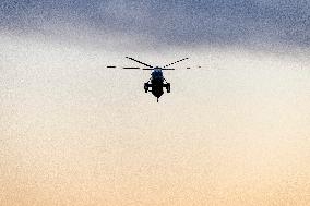 President Trumpreturns to the White House from Detroit, Michgan