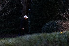 President Trumpreturns to the White House from Detroit, Michgan