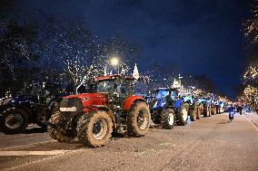 Farmers protest in front of the National Assembly - Paris