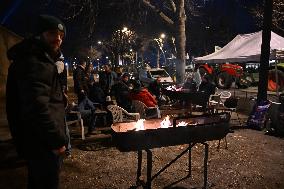 Farmers protest in front of the National Assembly - Paris
