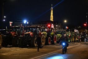 Farmers protest in front of the National Assembly - Paris