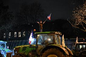 Farmers protest in front of the National Assembly - Paris