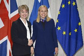 British Foreign Secretary Yvette Cooper visits Finland