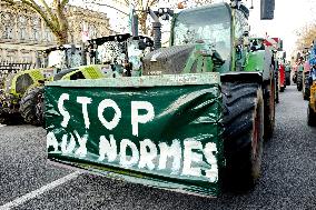 Farmers Protest In Front Of The National Assembly - Paris