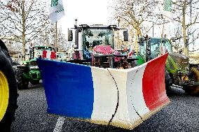 Farmers Protest In Front Of The National Assembly - Paris