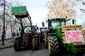 Farmers Protest In Front Of The National Assembly - Paris
