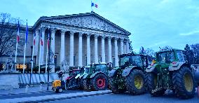 Farmers Protest In Front Of The National Assembly - Paris