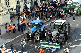 Farmers Protest In Front Of The National Assembly - Paris