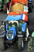 Farmers Protest In Front Of The National Assembly - Paris