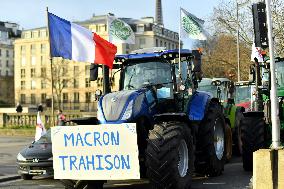 Farmers Protest In Front Of The National Assembly - Paris