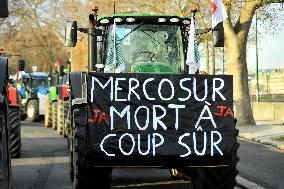 Farmers Protest In Front Of The National Assembly - Paris