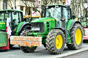Farmers Protest In Front Of The National Assembly - Paris