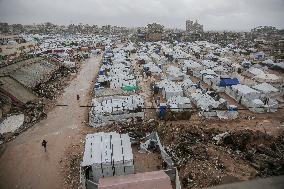 Winter Winds Batter Gaza Tent Shelters