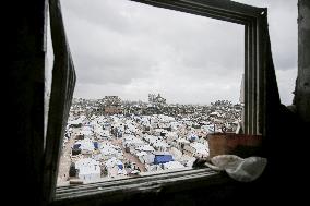 Winter Winds Batter Gaza Tent Shelters