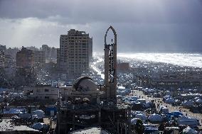 Winter Winds Batter Gaza Tent Shelters