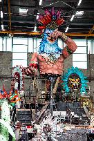 Final Touches On Carnival Constructions In Viareggio - Italy