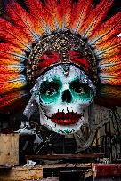 Final Touches On Carnival Constructions In Viareggio - Italy