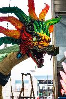 Final Touches On Carnival Constructions In Viareggio - Italy