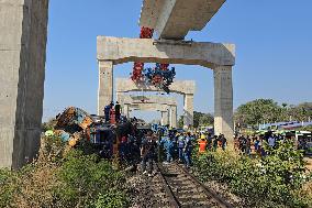 At Least 22 Dead as Crane Collapses onto Train - Thailand
