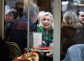Marine Le Pen After Participating at Appeal Trial - Paris