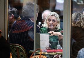Marine Le Pen After Participating at Appeal Trial - Paris