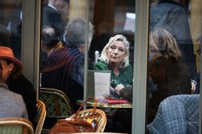 Marine Le Pen After Participating at Appeal Trial - Paris