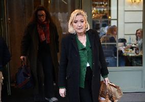 Marine Le Pen After Participating at Appeal Trial - Paris