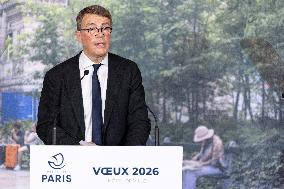 Paris' Mayor delivers a speech for the 2026 whishes - Paris AJ