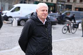 Figure of French Football Rolland Courbis funeral - Paris