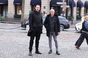 Figure of French Football Rolland Courbis funeral - Paris
