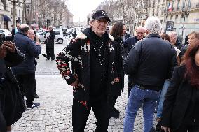 Figure of French Football Rolland Courbis funeral - Paris