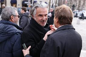 Figure of French Football Rolland Courbis funeral - Paris
