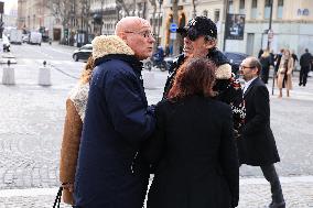 Figure of French Football Rolland Courbis funeral - Paris