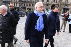 Figure of French Football Rolland Courbis funeral - Paris