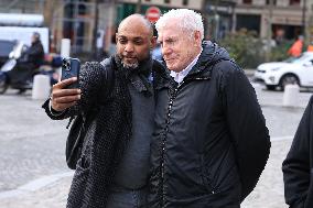 Figure of French Football Rolland Courbis funeral - Paris