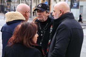 Figure of French Football Rolland Courbis funeral - Paris