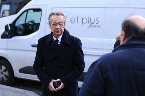 Figure of French Football Rolland Courbis funeral - Paris