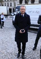 Figure of French Football Rolland Courbis funeral - Paris