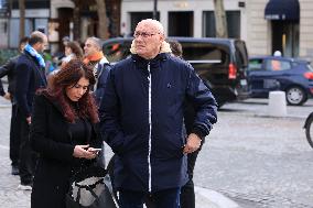 Figure of French Football Rolland Courbis funeral - Paris