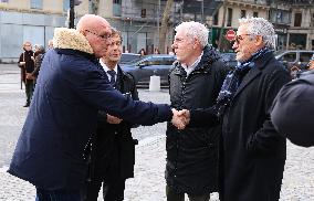 Figure of French Football Rolland Courbis funeral - Paris