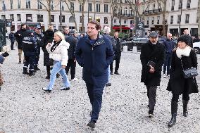 Figure of French Football Rolland Courbis funeral - Paris