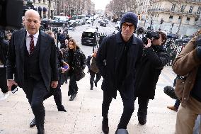 Figure of French Football Rolland Courbis funeral - Paris