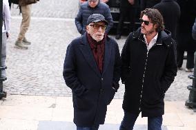Figure of French Football Rolland Courbis funeral - Paris