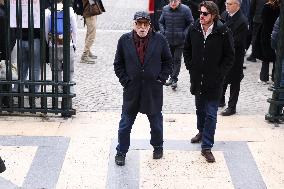 Figure of French Football Rolland Courbis funeral - Paris