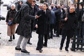 Figure of French Football Rolland Courbis funeral - Paris